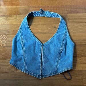 Pacsun Blue Denim Halter Top
